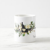 アイダホ州パーソナライズされたユアホームシティ素朴 コーヒーマグカップ (中央)