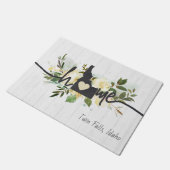 アイダホ州パーソナライズされたユアホームシティ素朴 ドアマット (アングル)