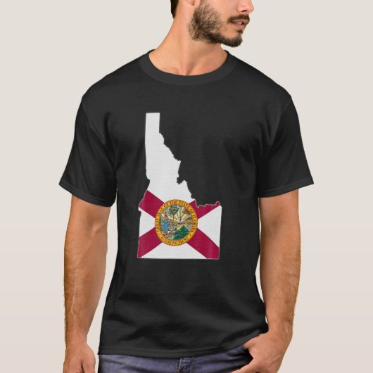 アイダホ州マップFLORIDA FL国旗のルーツ男性Women Gi Tシャツ (正面)