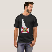 アイダホ州マップFLORIDA FL国旗のルーツ男性Women Gi Tシャツ (正面フル)