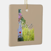 アイダホ州写真の挿入物と町名 セラミックオーナメント (右)