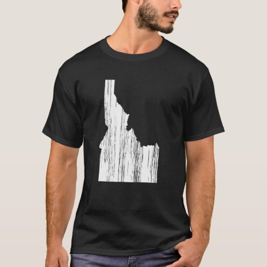 アイダホ州動揺してヴィンテージレトロ概要 Tシャツ (正面)