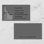 アイダホ州名刺の石の外観 名刺 (正面/裏面)