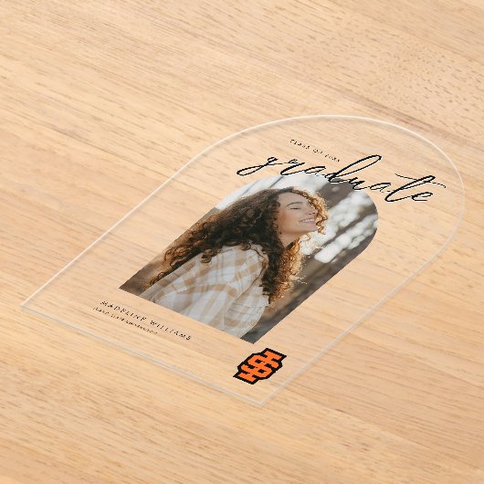 アイダホ州大はっきりした学ベンガルのロゴ アクリル招待状 (レイダウン)