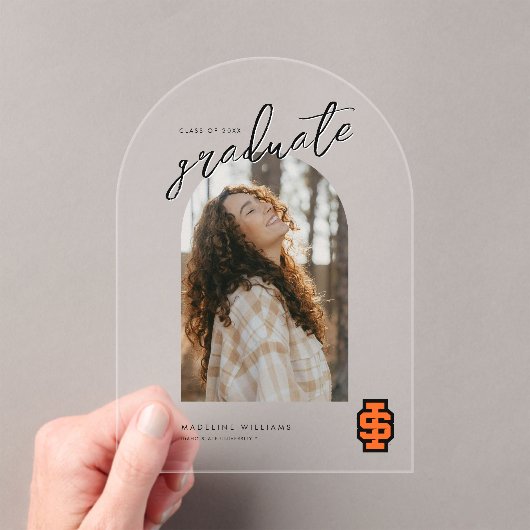 アイダホ州大はっきりした学ベンガルのロゴ アクリル招待状 (インサイチュ (ポータブル))