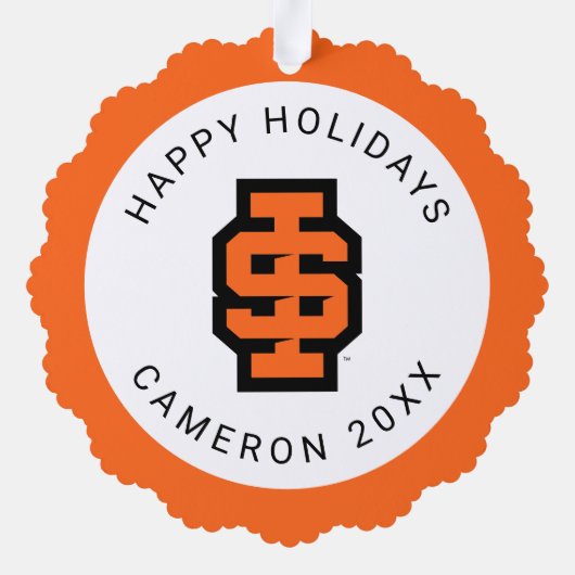 アイダホ州大はっきりした学ベンガルのロゴ オーナメントカード (裏面)