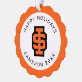 アイダホ州大はっきりした学ベンガルのロゴ オーナメントカード (左)