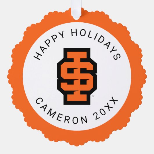 アイダホ州大はっきりした学ベンガルのロゴ オーナメントカード (正面)