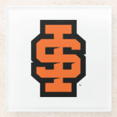 アイダホ州大はっきりした学ベンガルのロゴ ガラスコースター (正面)