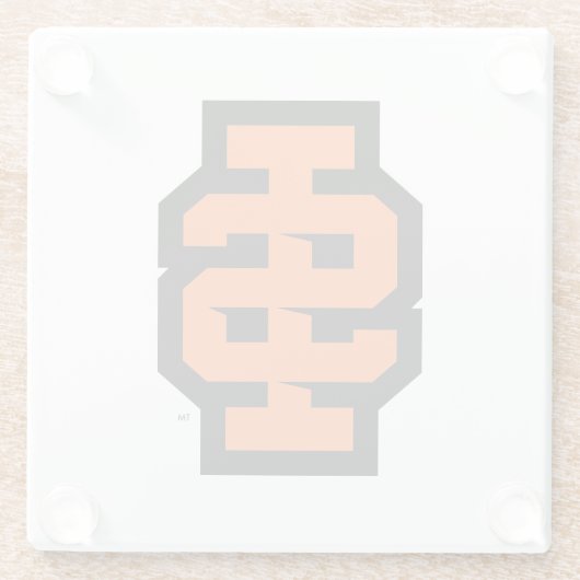 アイダホ州大はっきりした学ベンガルのロゴ ガラスコースター (裏面)