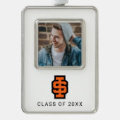 アイダホ州大はっきりした学ベンガルのロゴ シルバープレートフレームオーナメント (正面)