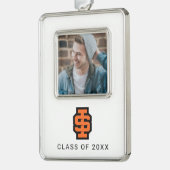 アイダホ州大はっきりした学ベンガルのロゴ シルバープレートフレームオーナメント (左)