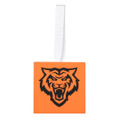 アイダホ州大学ベンガールズスピリットデザイン キューブオーナメント (正面)