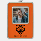 アイダホ州大学ベンガールズスピリットデザイン シルバープレートフレームオーナメント (正面)