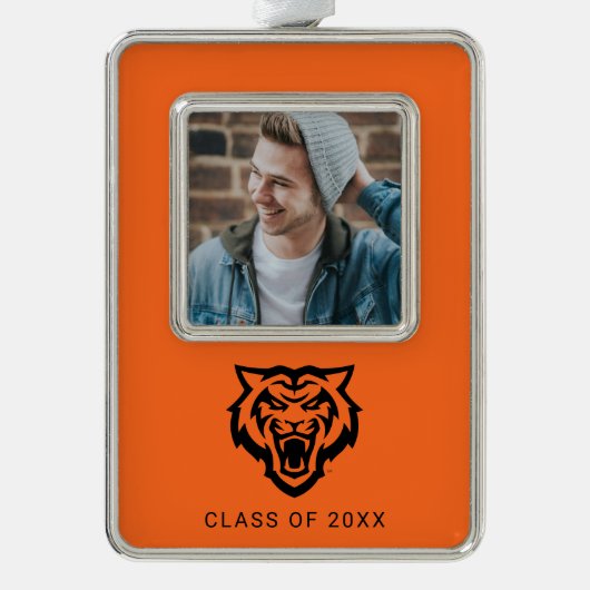 アイダホ州大学ベンガールズスピリットデザイン シルバープレートフレームオーナメント (正面)