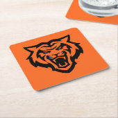 アイダホ州大学ベンガールズスピリットデザイン スクエアペーパーコースター (アングル)