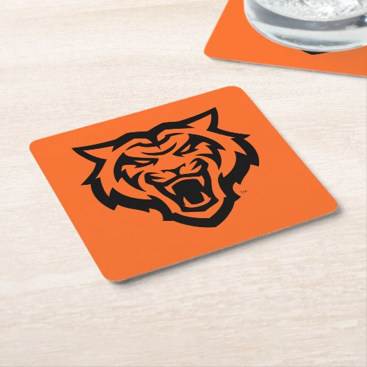 アイダホ州大学ベンガールズスピリットデザイン スクエアペーパーコースター (アングル)