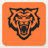 アイダホ州大学ベンガールズスピリットデザイン スクエアペーパーコースター (正面)