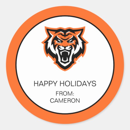 アイダホ州大学ベンガールズスピリットデザイン ラウンドシール (正面)