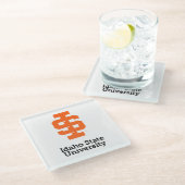 アイダホ州大学公式ロゴデザイン ガラスコースター (アングル)