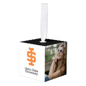 アイダホ州大学公式ロゴデザイン キューブオーナメント (正面アングル)