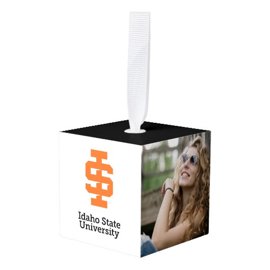 アイダホ州大学公式ロゴデザイン キューブオーナメント (正面アングル)