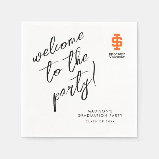 アイダホ州大学公式ロゴデザイン スタンダードカクテルナプキン (正面)