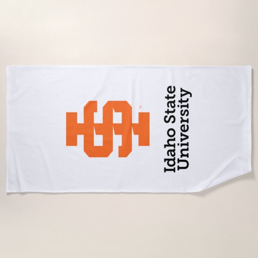 アイダホ州大学公式ロゴデザイン ビーチタオル (正面)