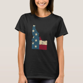 アイダホ州愛国米国国旗の女男性へ性と広告 Tシャツ