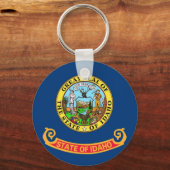 アイダホ州旗とキーチェーン州 キーホルダー (正面)