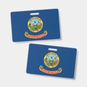 アイダホ州旗と州 バッジ (Front & Back)