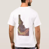 アイダホ州旗の地図シティTシャツ Tシャツ (裏面)