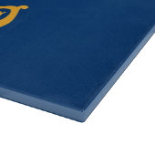 アイダホ州旗を持つガラス製の州板 カッティングボード (角)