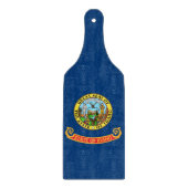 アイダホ州旗を持つガラス製カッティングボードパドル カッティングボード (正面)