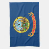 アイダホ州旗を持つキッチンタオル キッチンタオル (縦)