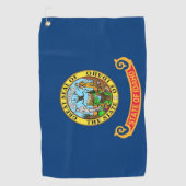 アイダホ州旗を持つゴルフタオル ゴルフタオル (正面)