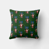 アイダホ州旗を持つサンタクロース クッション (裏面)