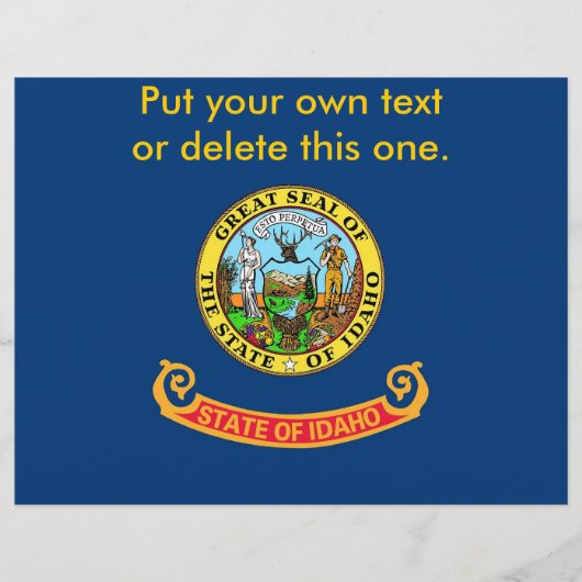 アイダホ州旗を持つチラシ チラシ (正面)