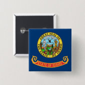 アイダホ州旗を持つボタン 缶バッジ (正面&裏面)