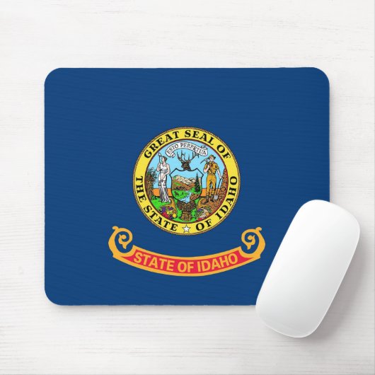 アイダホ州旗を持つマウス州 – 米国 マウスパッド (マウス)