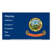 アイダホ州旗を持つ名刺マグネット マグネット名刺 (正面)