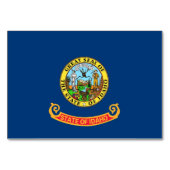 アイダホ州旗を持つ愛国的なテーブルカード テーブルナンバー (裏面)