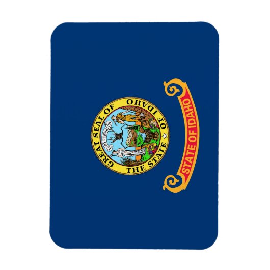 アイダホ州旗を持つ愛国的なフレキシブル磁石 マグネット (縦)