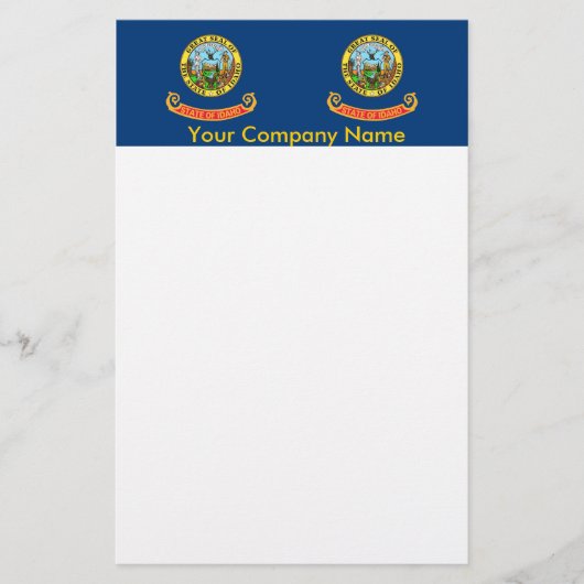 アイダホ州旗を持つ文房具 便箋 (正面)