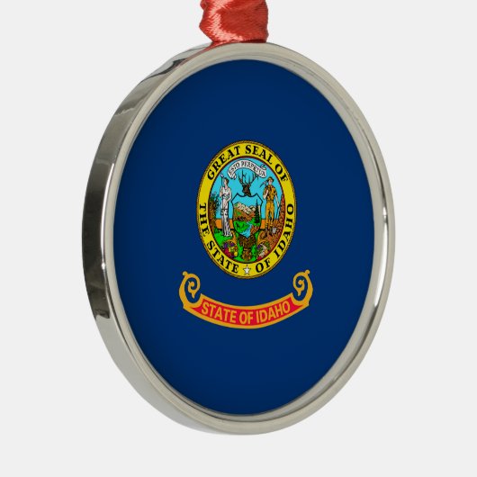 アイダホ州旗デザインデコール メタルオーナメント (右)