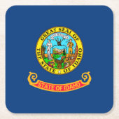 アイダホ州旗デザイン スクエアペーパーコースター (正面)