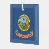 アイダホ州旗：ザ・ジェム州，アメリカ・マウンテン・ウエスト ガラスオーナメント (正面左)