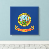 アイダホ州旗：ザ・ジェム州，アメリカ・マウンテン・ウエスト キャンバスプリント (インサイチュ (ウッドフロア))