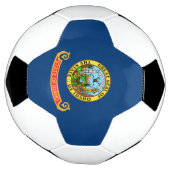 アイダホ州旗：ザ・ジェム州，アメリカ・マウンテン・ウエスト サッカーボール (回転)