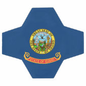 アイダホ州旗：ザ・ジェム州，アメリカ・マウンテン・ウエスト サッカーボール (フラット)